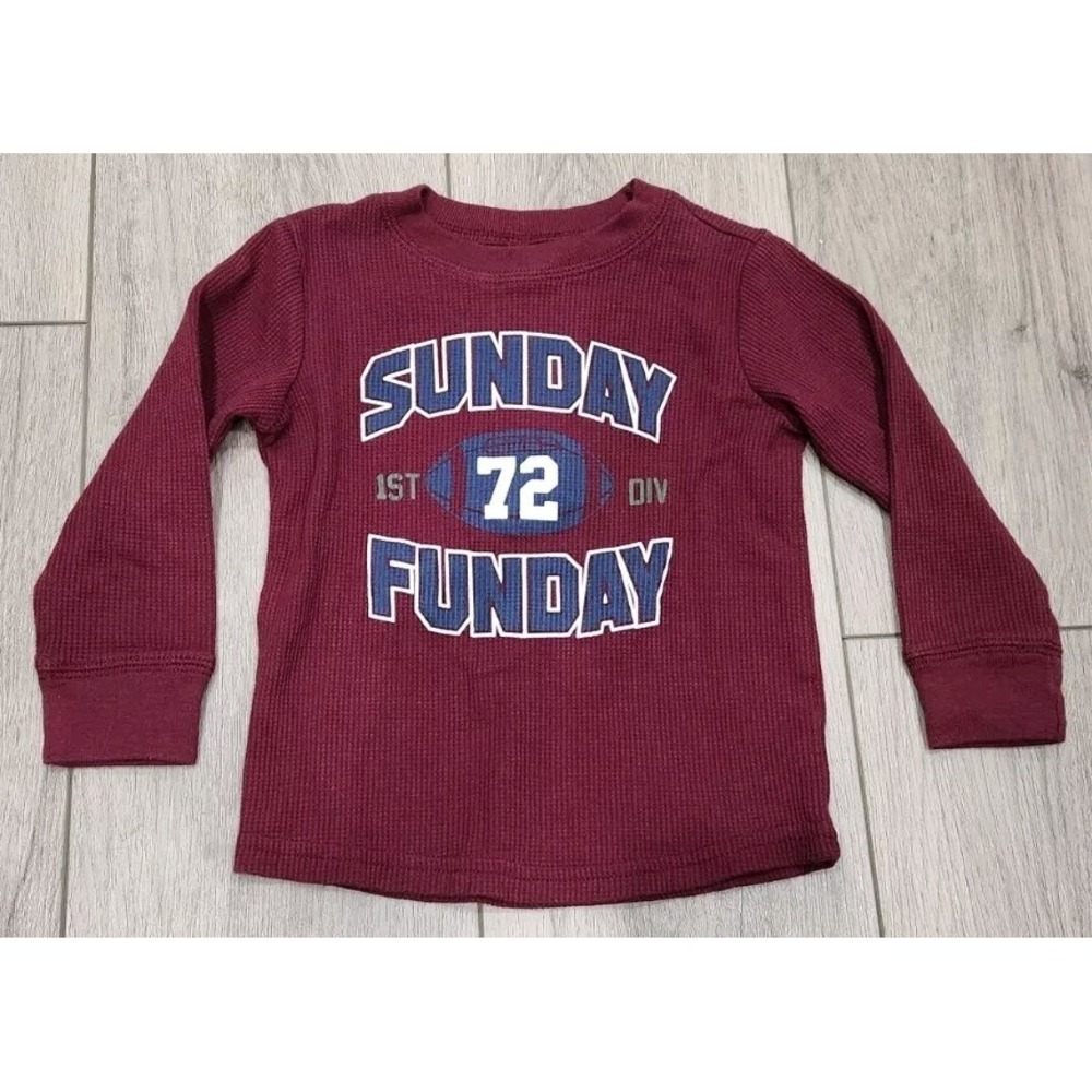 Football Sunday Funday Garanimals Boy Girl Kid's Long Sleeve Shirt 2T